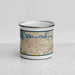 Front View Custom Vancouver British Columbia Map Enamel Mug in Woodblock