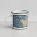 Left View Custom Vancouver British Columbia Map Enamel Mug in Woodblock