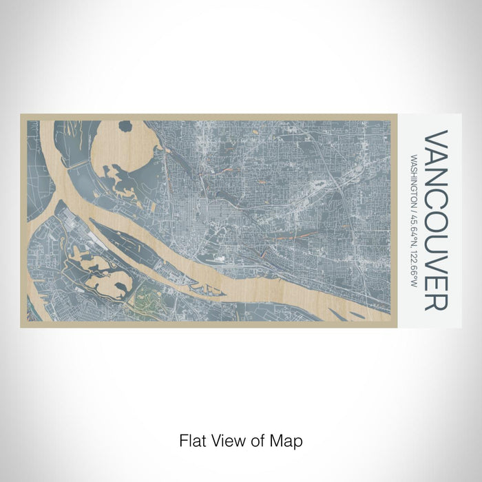 Rendered View of Vancouver Washington Map on 17oz Stainless Steel Insulated Bottle with printed afternoon style map