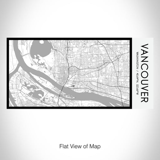 Rendered View of Vancouver Washington Map on 17oz Stainless Steel Insulated Bottle with printed classic style map