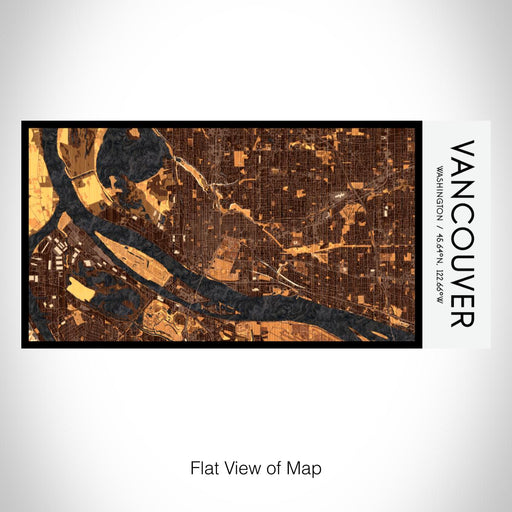 Rendered View of Vancouver Washington Map on 17oz Stainless Steel Insulated Bottle with printed ember style map