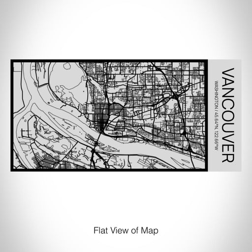 Rendered View of Vancouver Washington Map on 17oz Stainless Steel Insulated Cola Bottle in Stainless