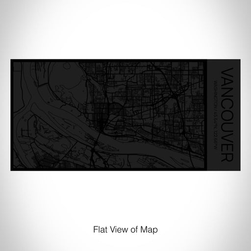 Rendered View of Vancouver Washington Map on 17oz Stainless Steel Insulated Cola Bottle in Stainless in Matte Black