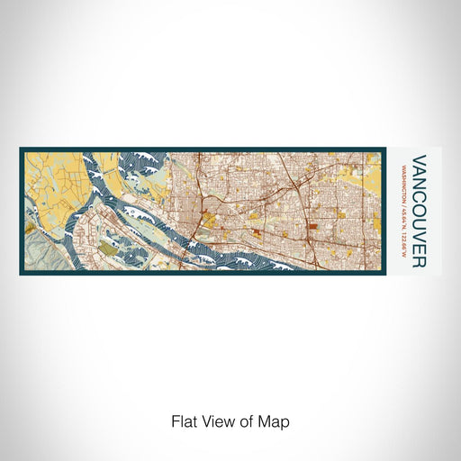 Rendered View of Vancouver Washington Map on 10oz Stainless Steel Insulated Cup in Woodblock with Sliding Lid