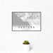 12x18 Ventura California Map Print Landscape Orientation in Classic Style With Small Cactus Plant in White Planter