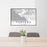 24x36 Ventura California Map Print Lanscape Orientation in Classic Style Behind 2 Chairs Table and Potted Plant