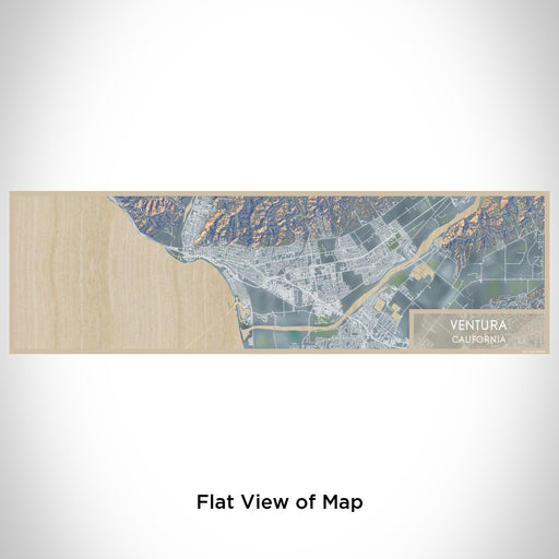 Flat View of Map Custom Ventura California Map Enamel Mug in Afternoon