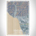 Ventura California Map Print Portrait Orientation in Afternoon Style With Shaded Background