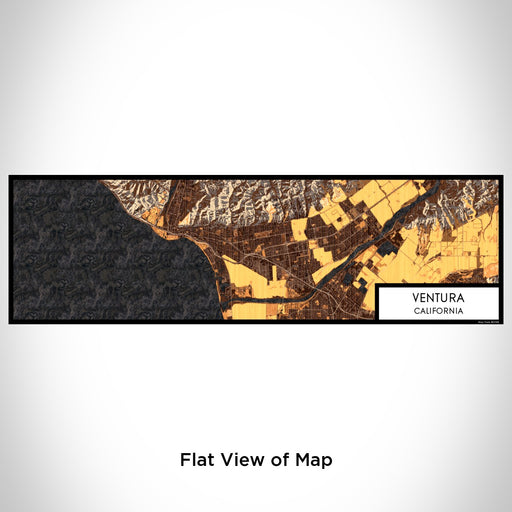 Flat View of Map Custom Ventura California Map Enamel Mug in Ember