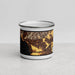 Front View Custom Ventura California Map Enamel Mug in Ember