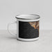 Left View Custom Ventura California Map Enamel Mug in Ember
