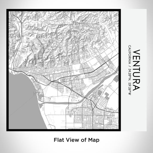 Rendered View of Ventura California Map on 17oz Stainless Steel Insulated Tumbler in Classic Map Style