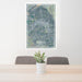 24x36 Vernal Utah Map Print Portrait Orientation in Afternoon Style Behind 2 Chairs Table and Potted Plant