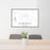 24x36 Vernal Utah Map Print Lanscape Orientation in Classic Style Behind 2 Chairs Table and Potted Plant