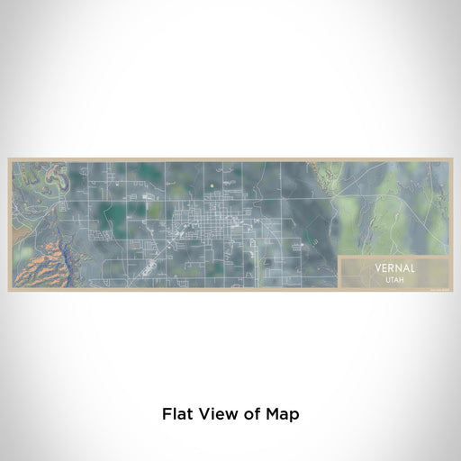 Flat View of Map Custom Vernal Utah Map Enamel Mug in Afternoon