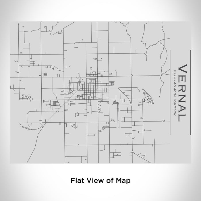 Rendered View of Vernal Utah Map Engraving on 20oz Stainless Steel Insulated Bottle with Bamboo Top