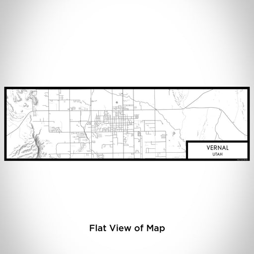 Flat View of Map Custom Vernal Utah Map Enamel Mug in Classic