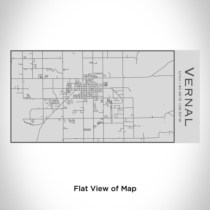 Rendered View of Vernal Utah Map Engraving on 17oz Stainless Steel Insulated Cola Bottle