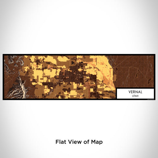 Flat View of Map Custom Vernal Utah Map Enamel Mug in Ember