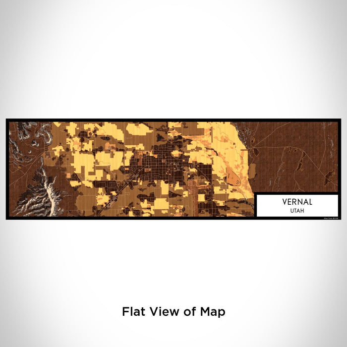 Flat View of Map Custom Vernal Utah Map Enamel Mug in Ember