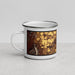 Left View Custom Vernal Utah Map Enamel Mug in Ember