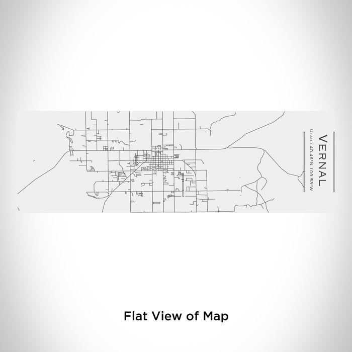 Rendered View of Vernal Utah Map Engraving on 10oz Stainless Steel Insulated Cup with Sliding Lid in White