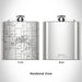 Rendered View of Vernal Utah Map Engraving on 6oz Stainless Steel Flask