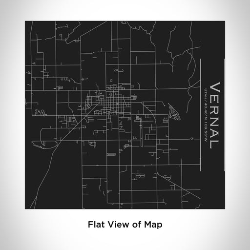 Rendered View of Vernal Utah Map Engraving on 17oz Stainless Steel Insulated Tumbler in Black