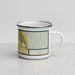 Right View Custom Vernal Utah Map Enamel Mug in Woodblock