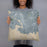 Person holding 18x18 Custom Victoria British Columbia Map Throw Pillow in Afternoon