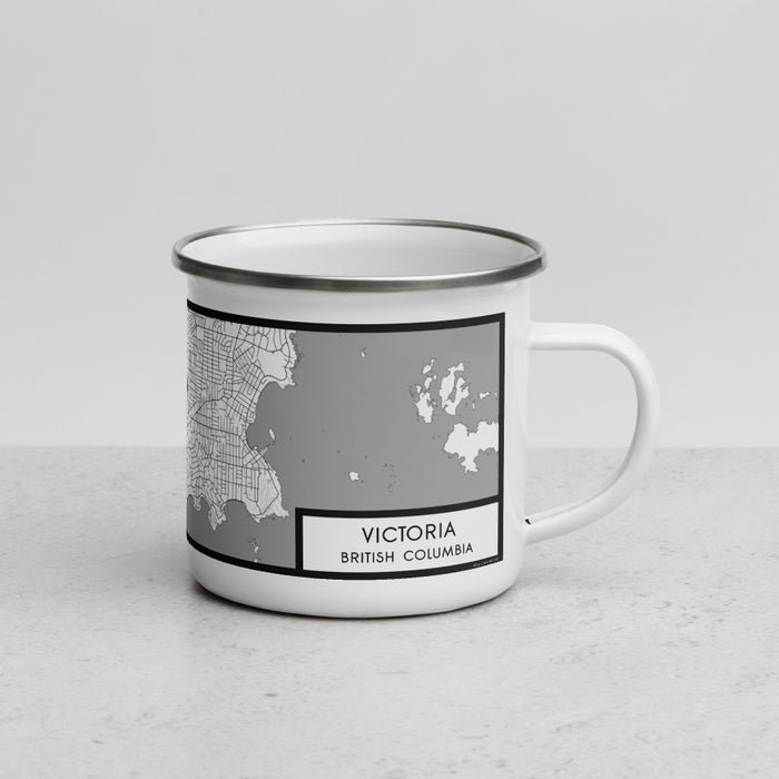 Right View Custom Victoria British Columbia Map Enamel Mug in Classic