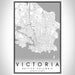 Victoria British Columbia Map Print Portrait Orientation in Classic Style With Shaded Background