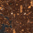 Victoria British Columbia Map Print in Ember Style Zoomed In Close Up Showing Details