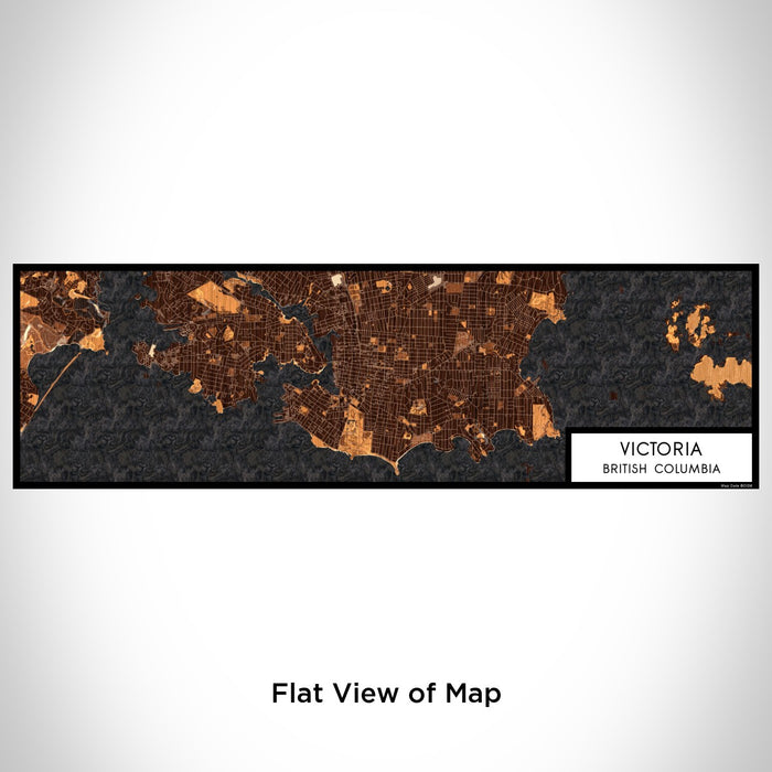 Flat View of Map Custom Victoria British Columbia Map Enamel Mug in Ember