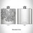 Rendered View of Victoria British Columbia Map Engraving on 6oz Stainless Steel Flask