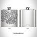 Rendered View of Victoria British Columbia Map Engraving on 6oz Stainless Steel Flask