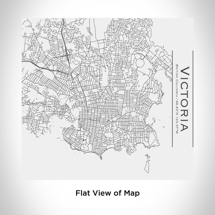 Rendered View of Victoria British Columbia Map Engraving on 17oz Stainless Steel Insulated Tumbler in White