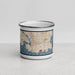 Front View Custom Victoria British Columbia Map Enamel Mug in Woodblock