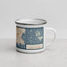 Right View Custom Victoria British Columbia Map Enamel Mug in Woodblock