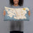 Person holding 20x12 Custom Victoria British Columbia Map Throw Pillow in Woodblock