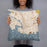 Person holding 18x18 Custom Victoria British Columbia Map Throw Pillow in Woodblock