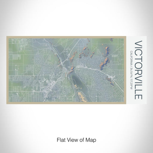 Rendered View of Victorville California Map on 17oz Stainless Steel Insulated Bottle with printed afternoon style map