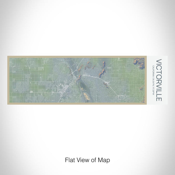 Rendered View of Victorville California Map on 10oz Stainless Steel Insulated Cup in Afternoon with Sliding Lid