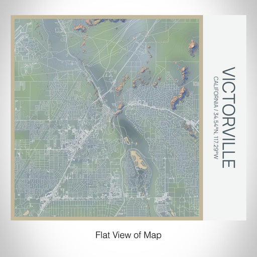 Rendered View of Victorville California Map on 17oz Stainless Steel Insulated Tumbler in Afternoon Map Style