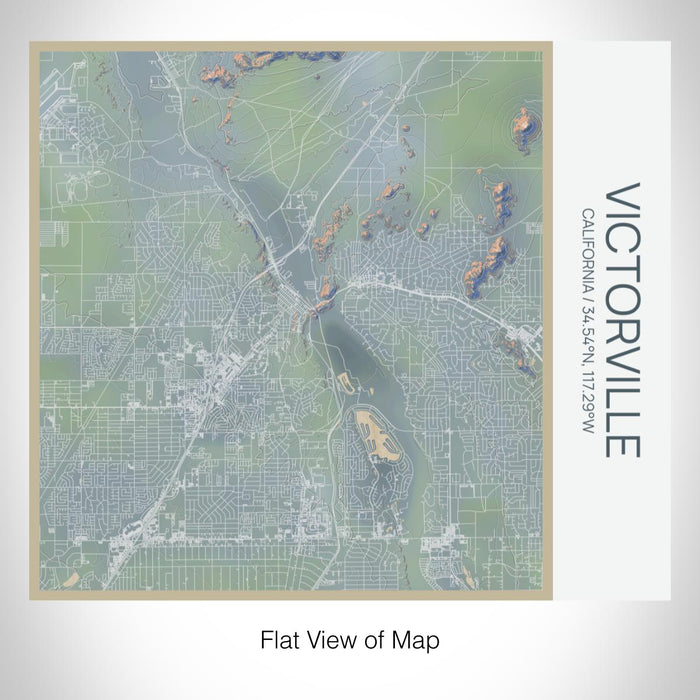 Rendered View of Victorville California Map on 17oz Stainless Steel Insulated Tumbler in Afternoon Map Style