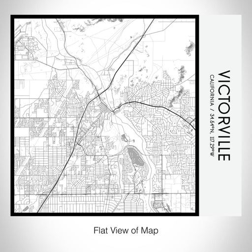 Rendered View of Victorville California Map on 17oz Stainless Steel Insulated Tumbler in Classic Map Style