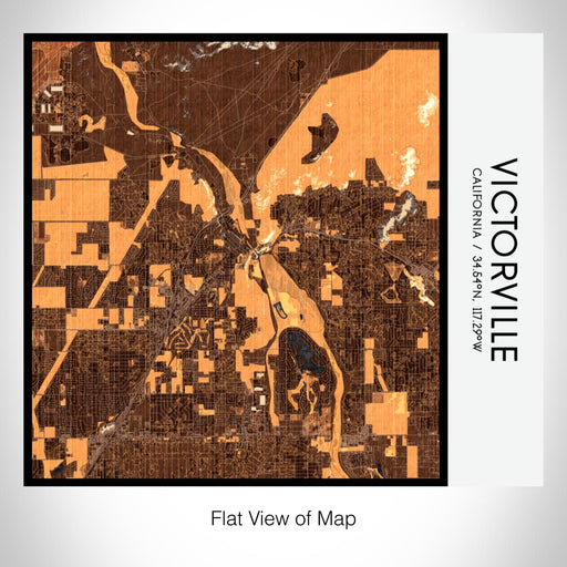 Rendered View of Victorville California Map on 17oz Stainless Steel Insulated Tumbler in Ember Map Style