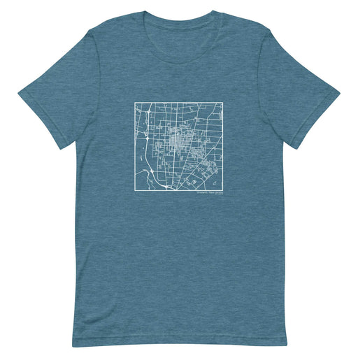 Vineland New Jersey  Map Unisex T-Shirt with City inscription in Heather Teal