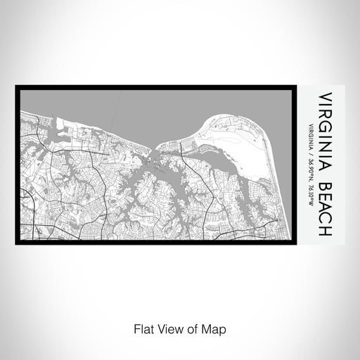 Rendered View of Virginia Beach Virginia Map on 17oz Stainless Steel Insulated Bottle with printed classic style map