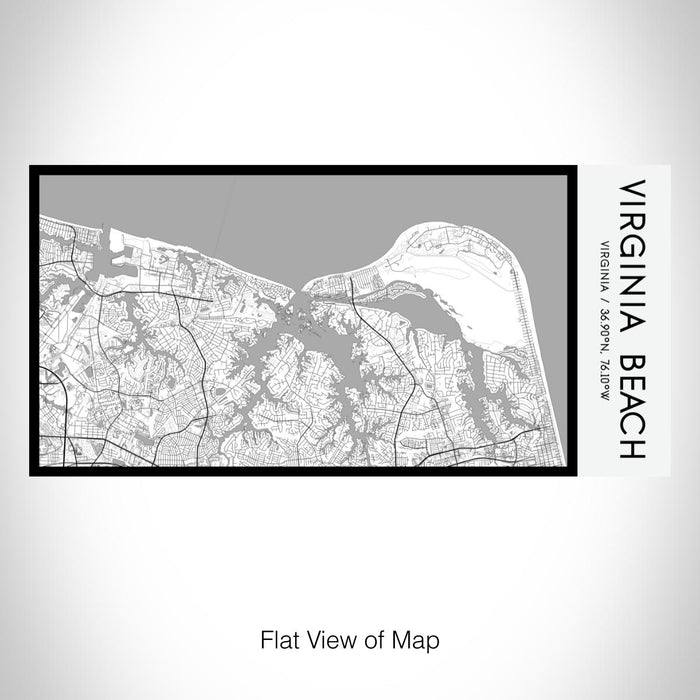 Rendered View of Virginia Beach Virginia Map on 17oz Stainless Steel Insulated Bottle with printed classic style map